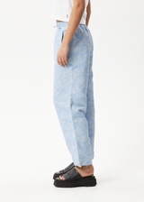 Afends Womens Underworld - Recycled Spray Pants - Powder Blue - Afends womens underworld   recycled spray pants   powder blue 