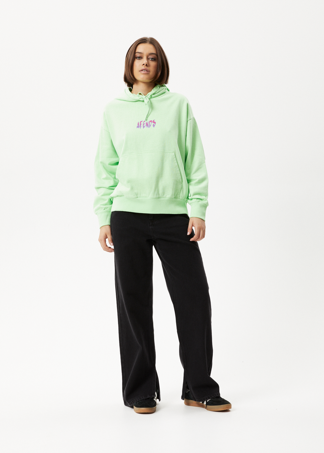 AFENDS Womens Electric - Hoodie - Lime Green 