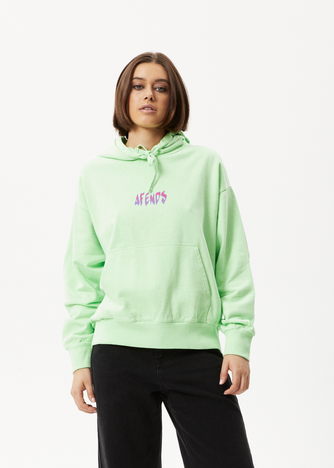 AFENDS Womens Electric - Hoodie - Lime Green 