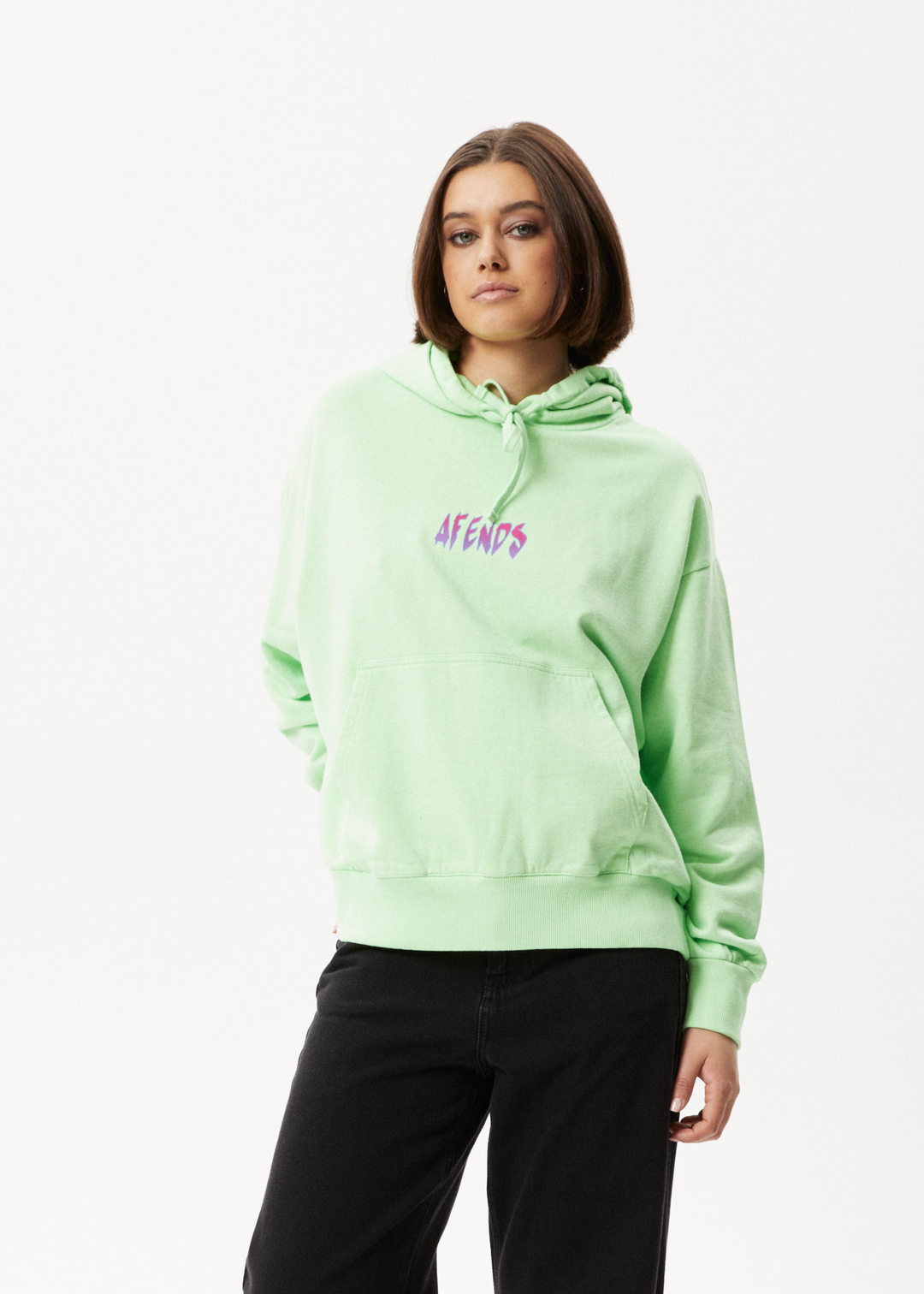 AFENDS Womens Electric - Hoodie - Lime Green 