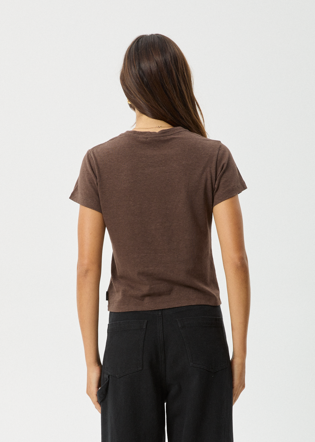 AFENDS Womens Carmen - Baby Tee - Coffee 