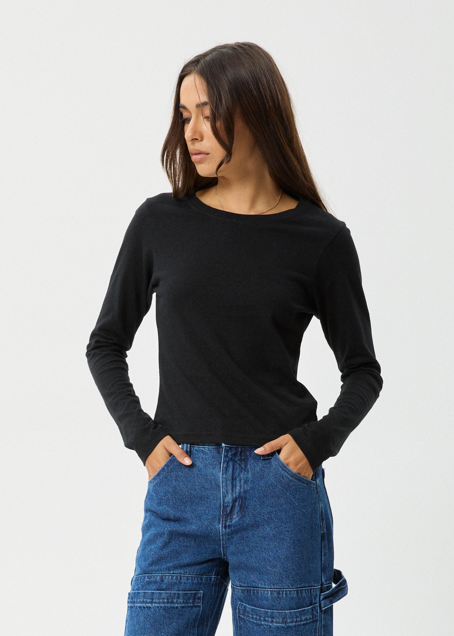 AFENDS Womens Elevate - Long Sleeve Tee - Black