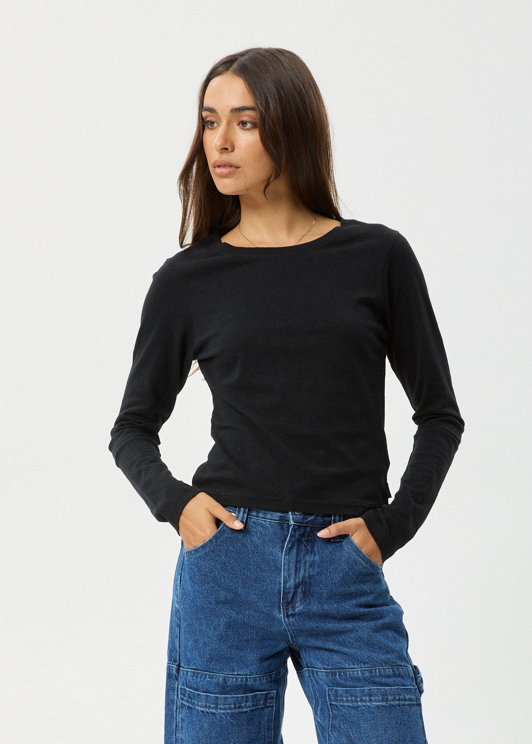 AFENDS Womens Elevate - Long Sleeve Tee - Black 