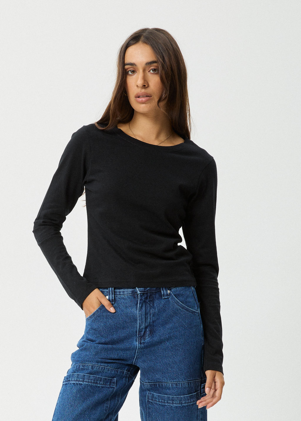 AFENDS Womens Elevate - Long Sleeve Tee - Black