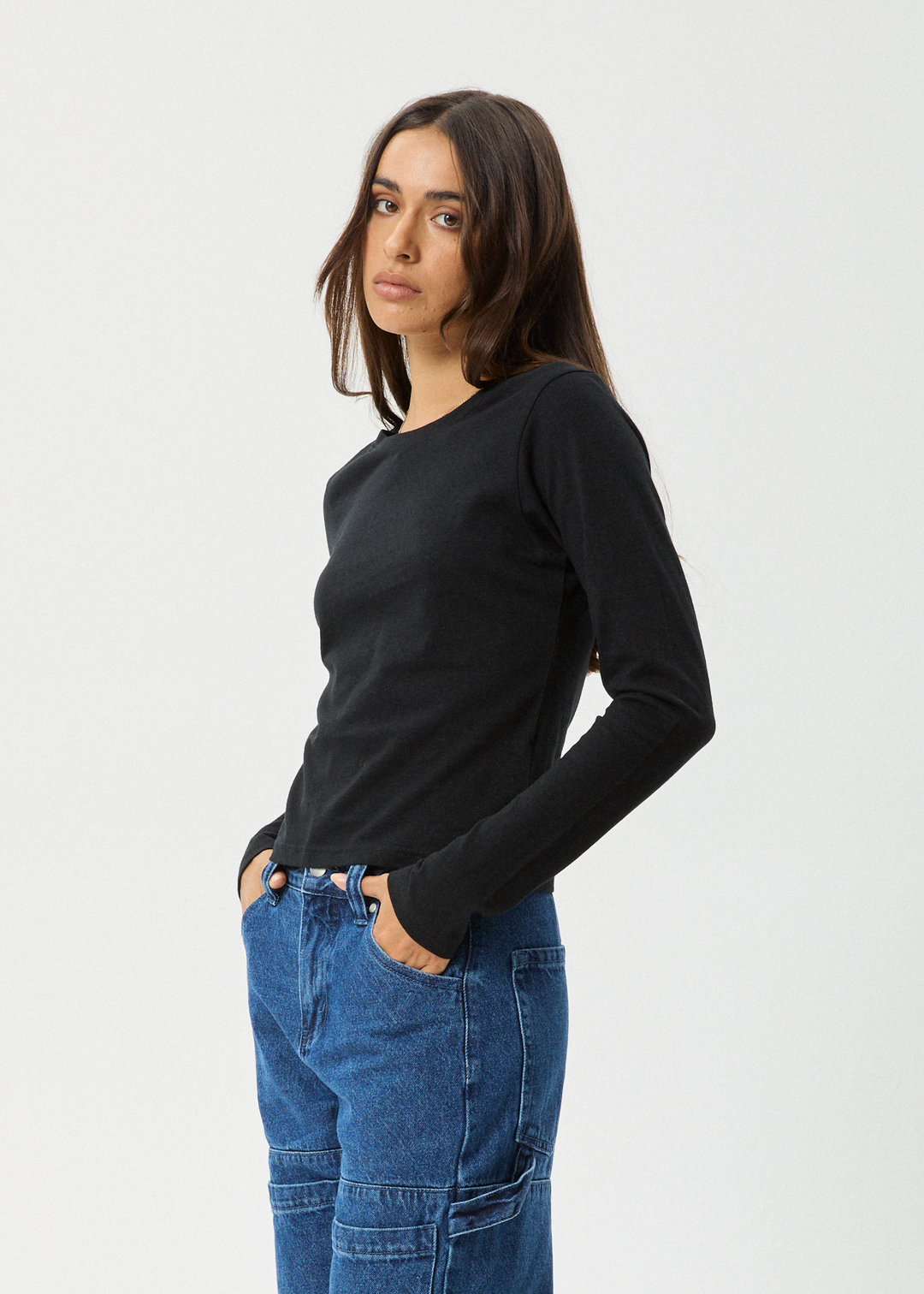 AFENDS Womens Elevate - Long Sleeve Tee - Black 