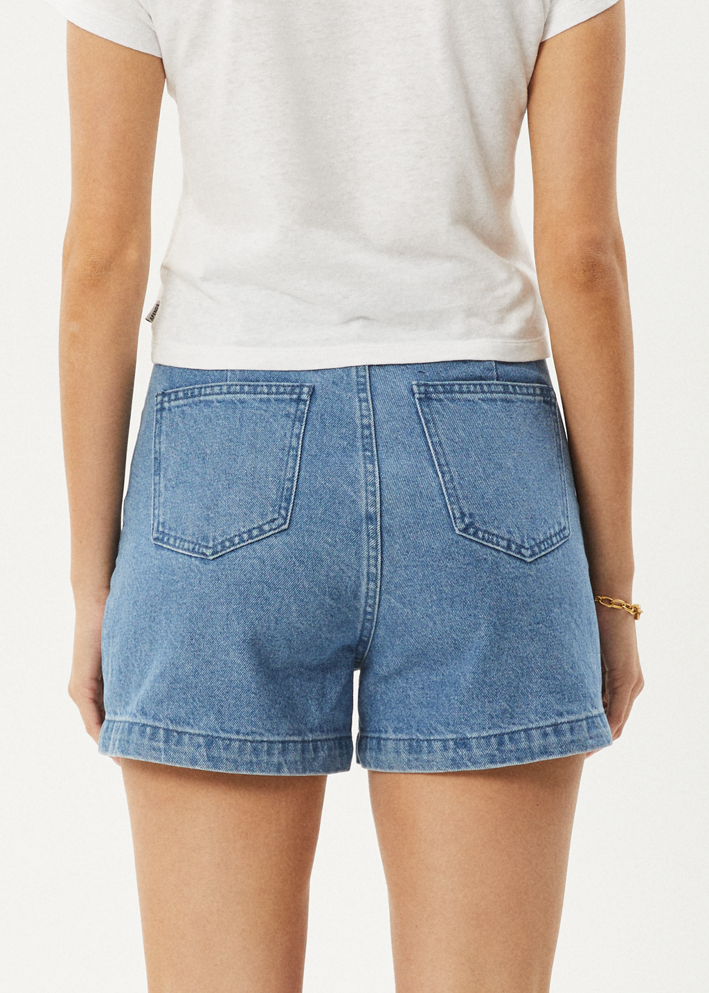AFENDS Womens Seventy Threes - Denim Short - Stone Blue
