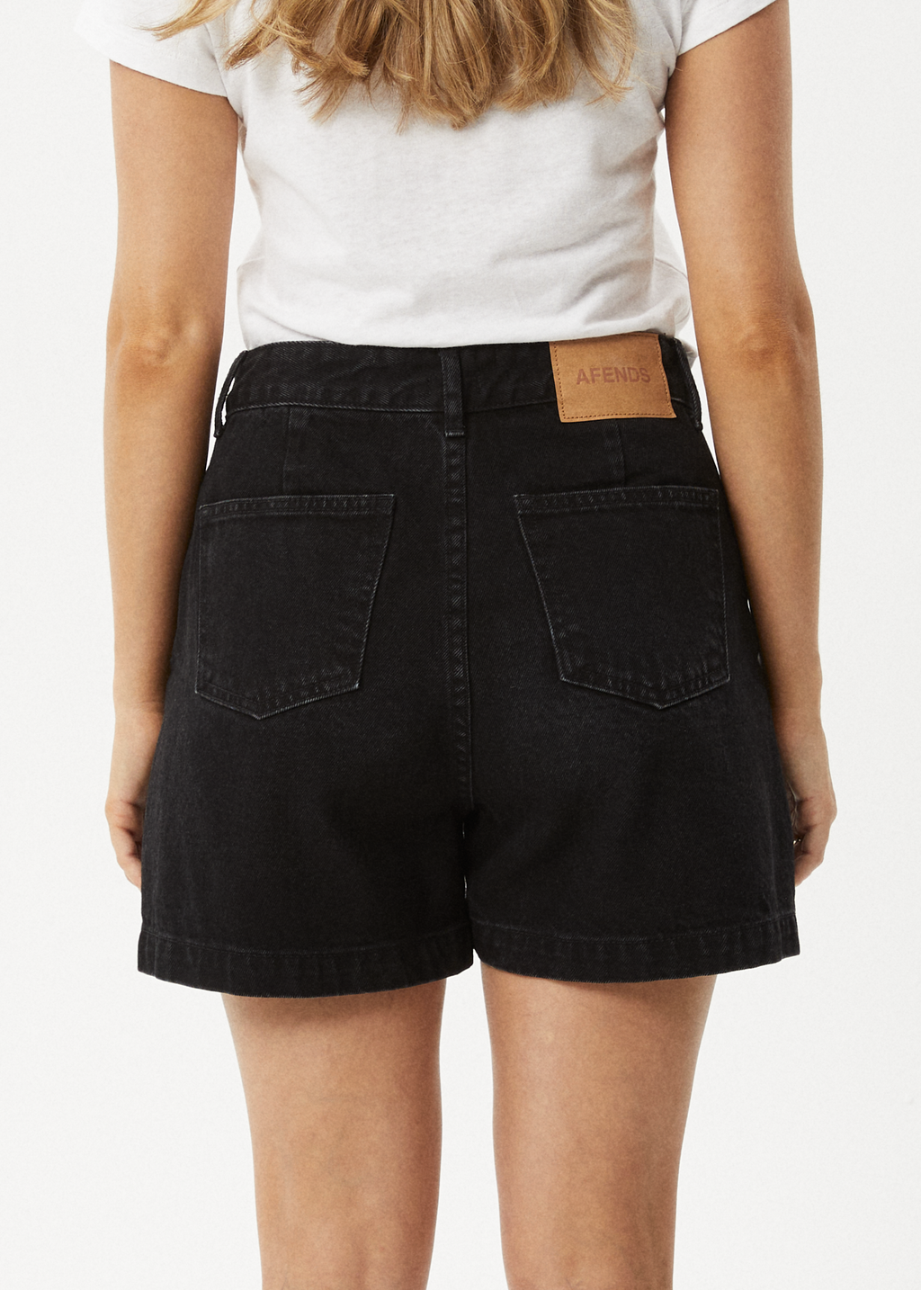 AFENDS Womens Seventy Threes - Denim Short - Washed Black