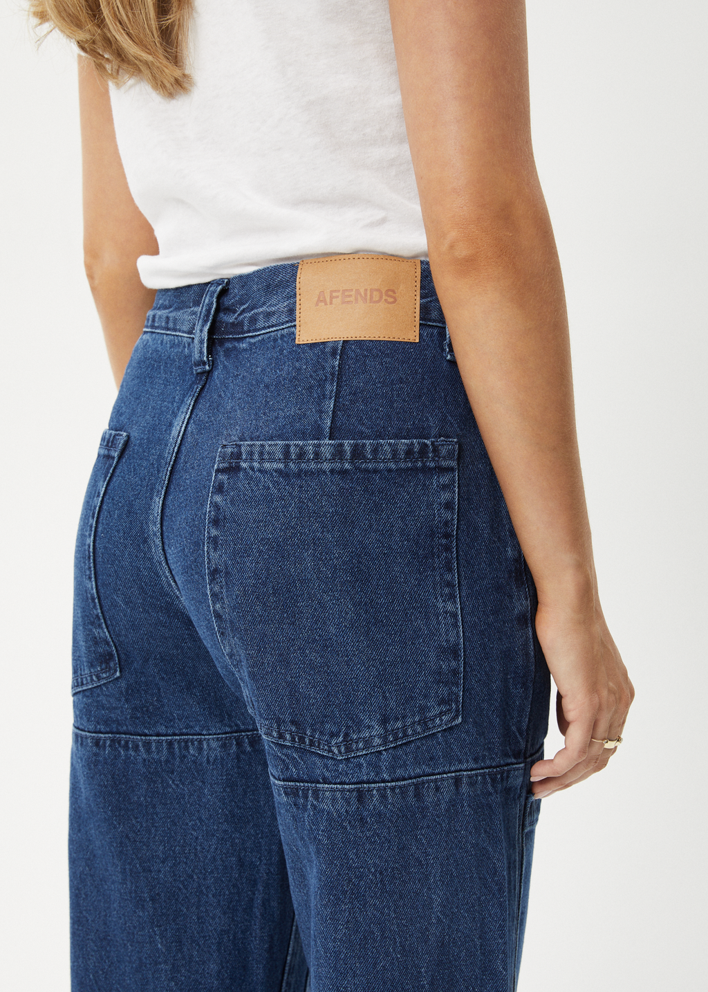 AFENDS Womens Moss - Denim Workwear Jean - Authentic Blue