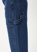 AFENDS Womens Moss - Hemp Denim Carpenter Jeans - Authentic Blue - Afends womens moss   hemp denim carpenter jeans   authentic blue 