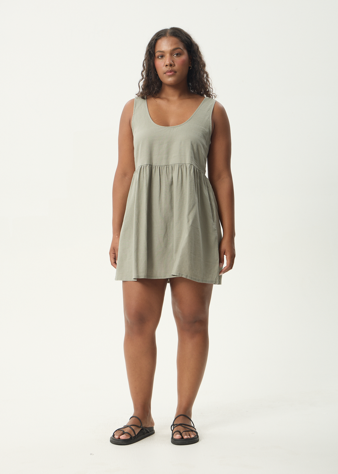 AFENDS Womens Jesse - Mini Dress - Olive