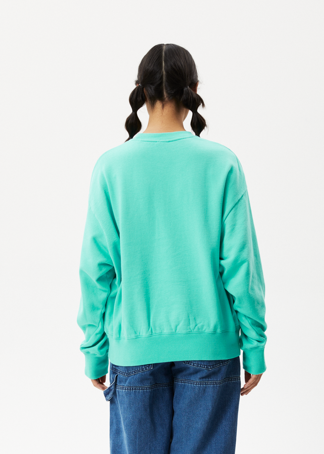 AFENDS Womens Taylor - Crew Neck Jumper - Jade 