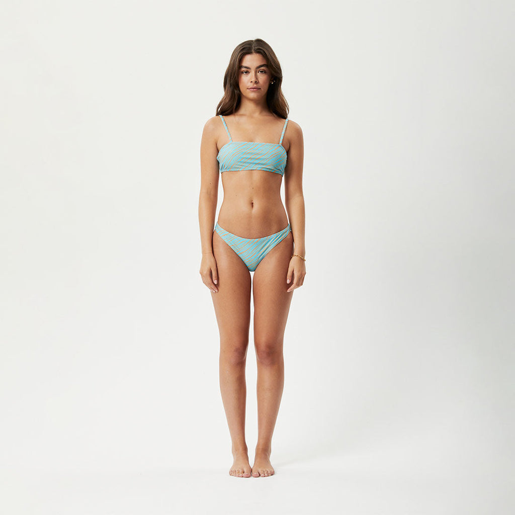 AFENDS Womens Adi - Bikini Bottoms - Blue Stripe W231701-BLS-XS