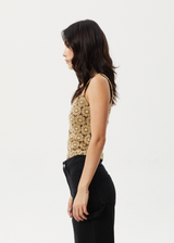 Afends Womens Daisy - One Shoulder Top - Toffee - Afends womens daisy   one shoulder top   toffee 