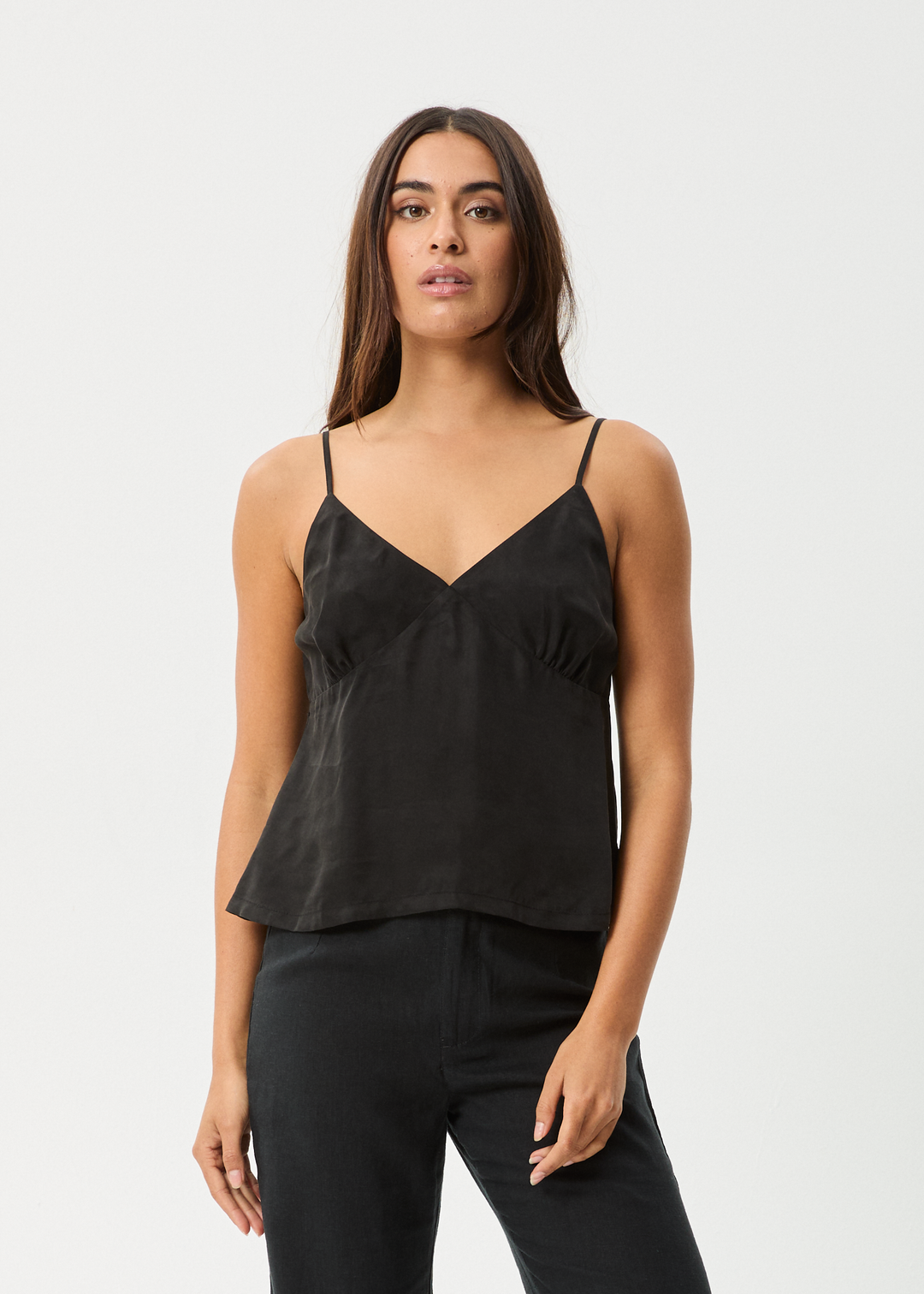 AFENDS Womens Gemma - Cupro Cami Top - Black