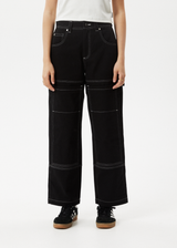 Afends Womens Moss - Carpenter Pants - Washed Black - Afends womens moss   carpenter pants   washed black 