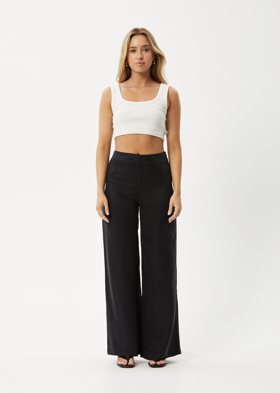 AFENDS Womens Gemma - Cupro Pants - Black 