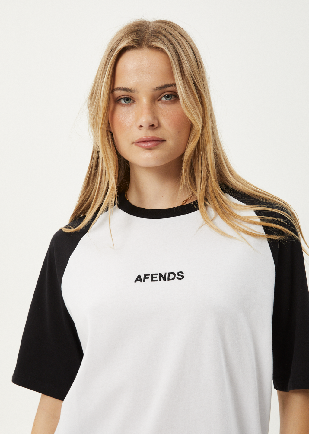 AFENDS Womens Ryan - Oversized Raglan Tee - Black