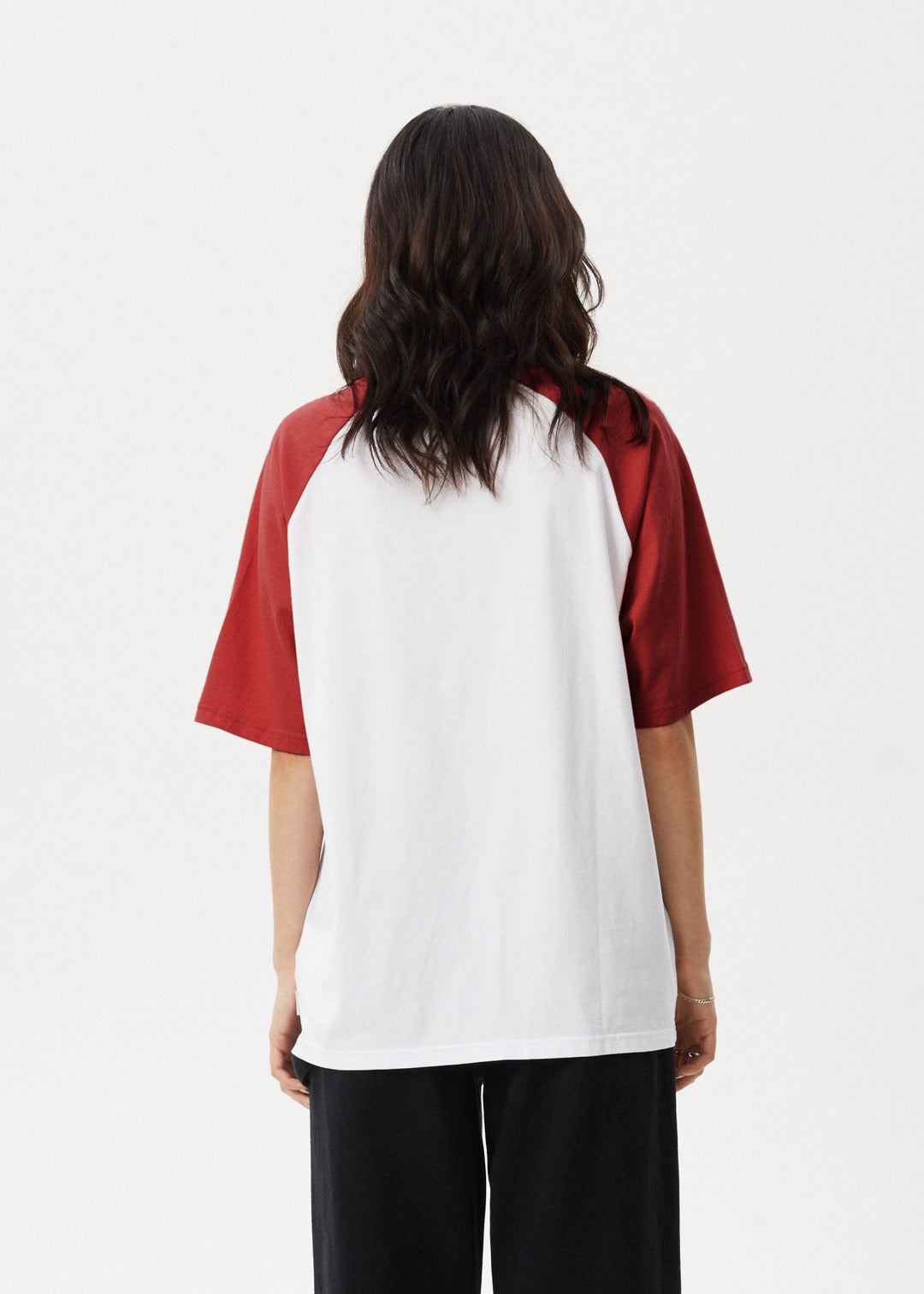 AFENDS Womens Ryan - Oversized Raglan Tee - Ketchup 