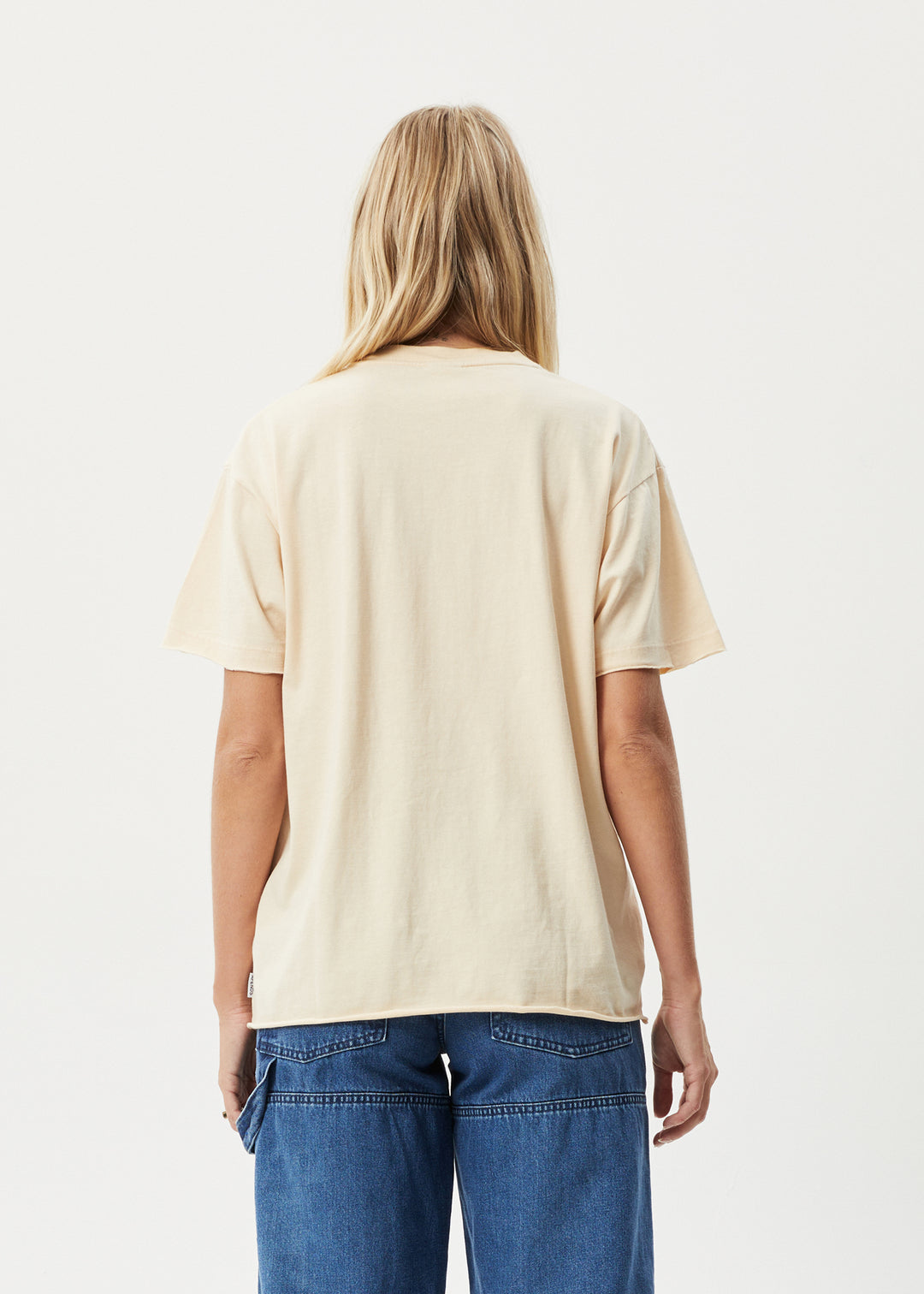 AFENDS Womens Island - Oversized T-Shirt - Sand 