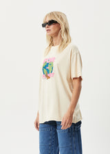 Afends Womens Planet - Oversized T-Shirt - Sand - Afends womens planet   oversized t shirt   sand 