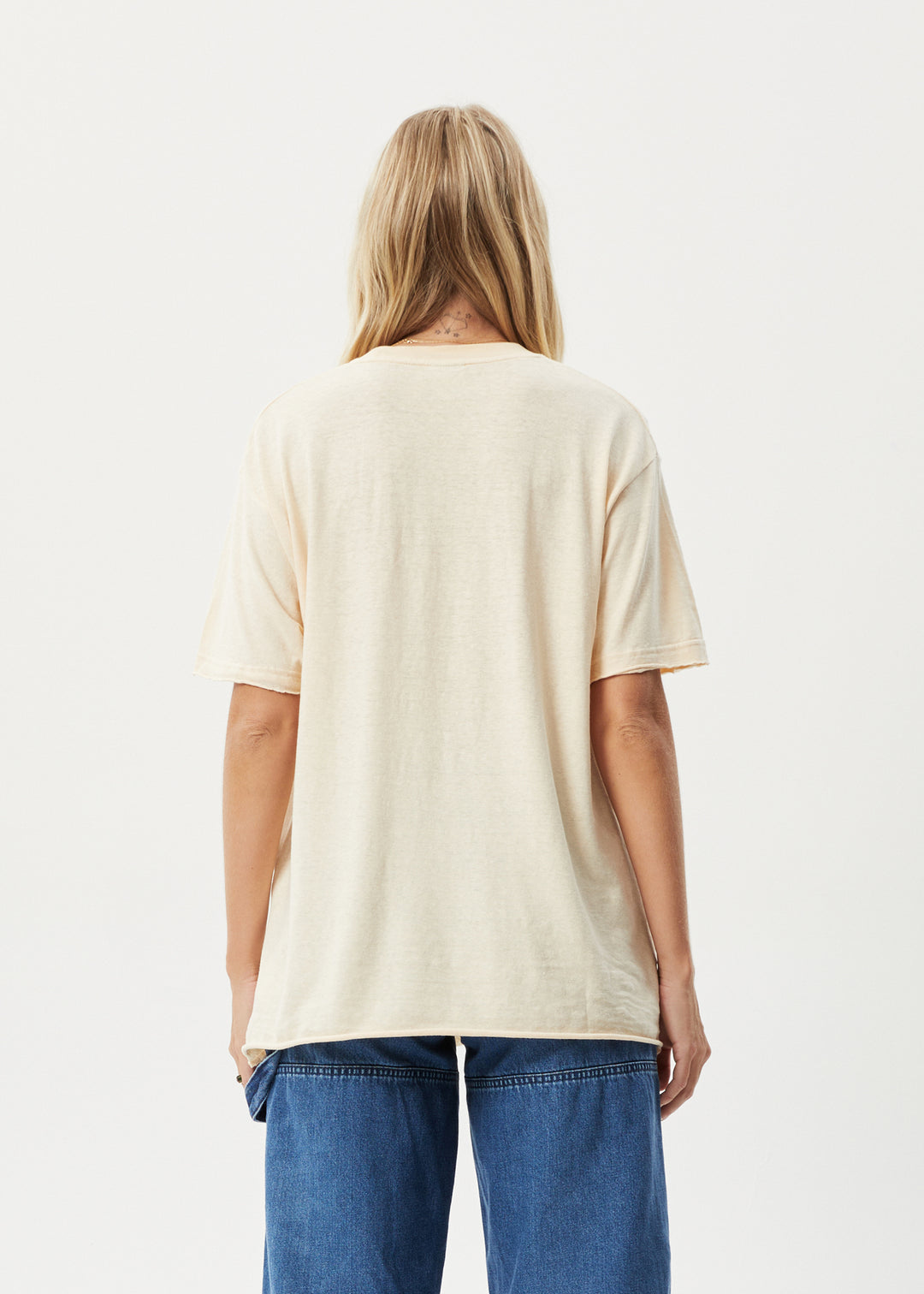 AFENDS Womens Planet - Oversized T-Shirt - Sand 