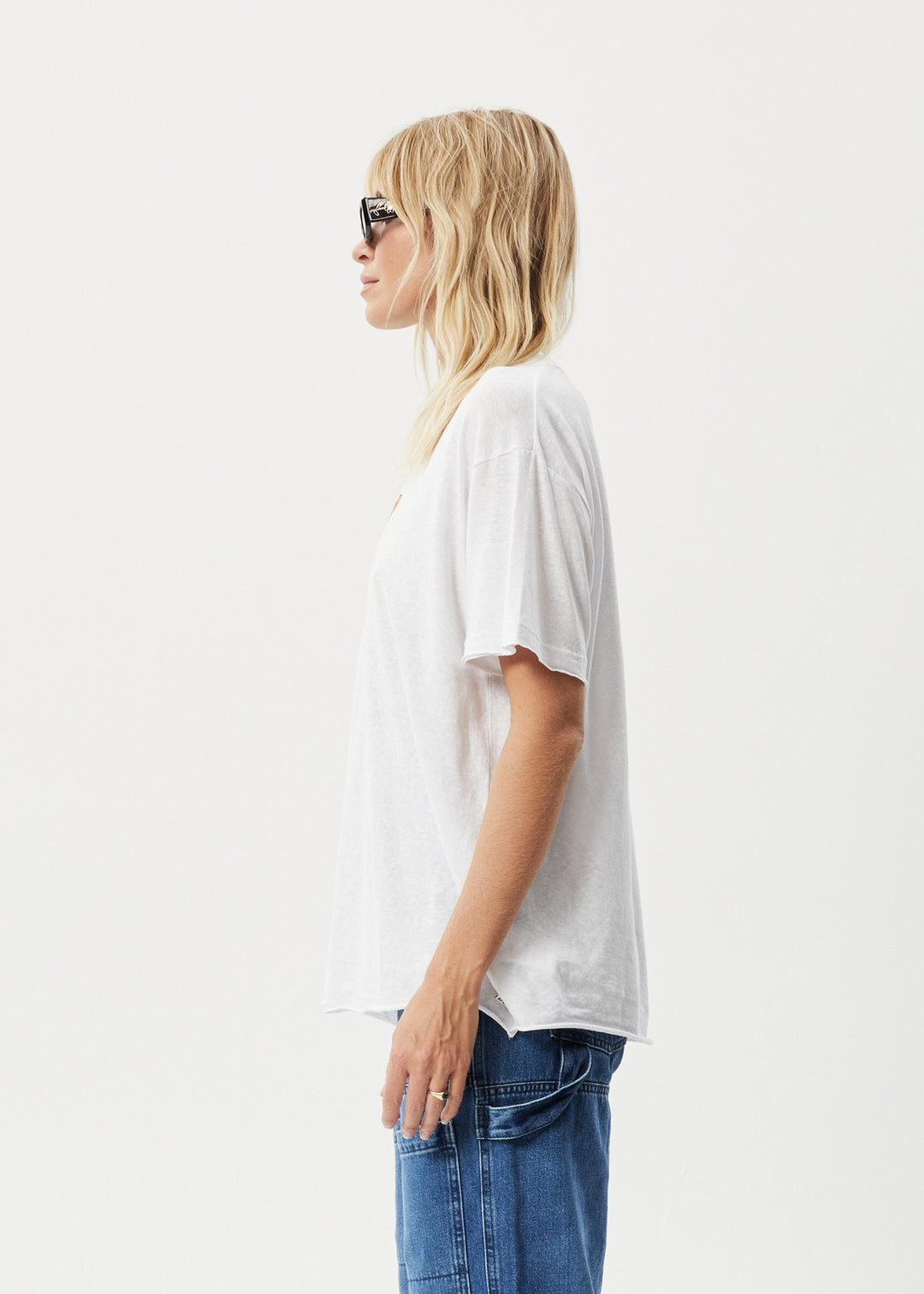 AFENDS Womens Papillon - Oversized T-Shirt - White 