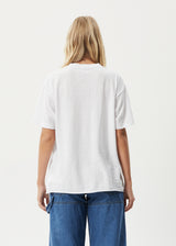Afends Womens Papillon - Oversized T-Shirt - White - Afends womens papillon   oversized t shirt   white 