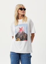 Afends Womens Under Pressure - Oversized T-Shirt - White - Afends womens under pressure   oversized t shirt   white 