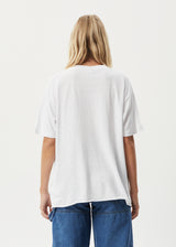 Afends Womens Under Pressure - Oversized T-Shirt - White - Afends womens under pressure   oversized t shirt   white 