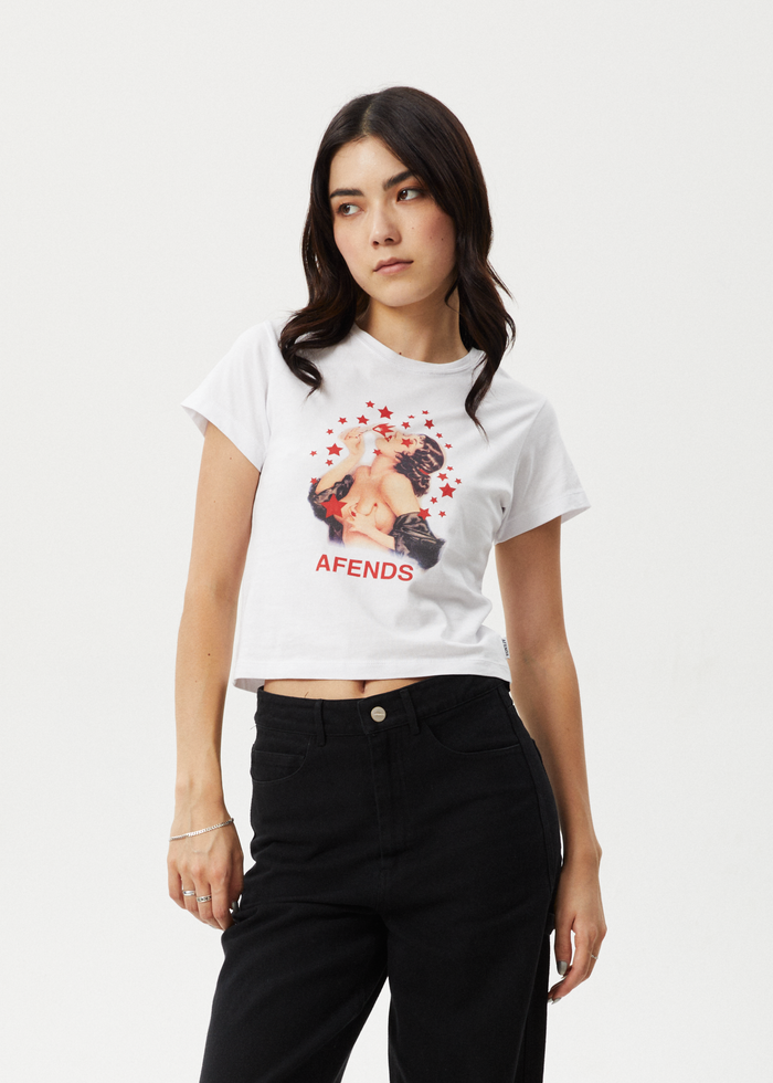 Afends Womens Dixie -  Baby Tee - White 