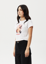 Afends Womens Dixie -  Baby Tee - White - Afends womens dixie    baby tee   white 