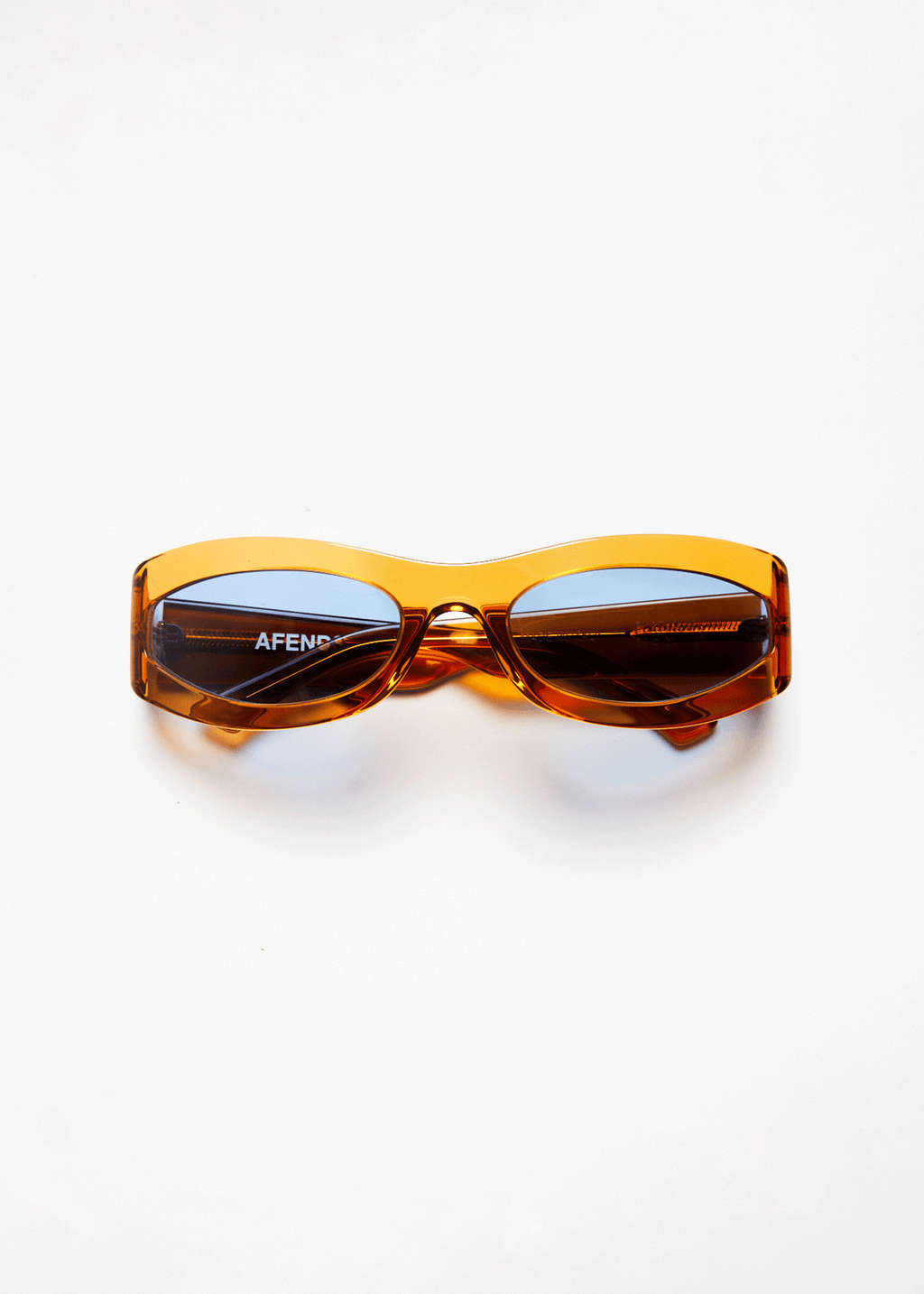 AFENDS Unisex Platinum J - Sunglasses - Clear Orange 