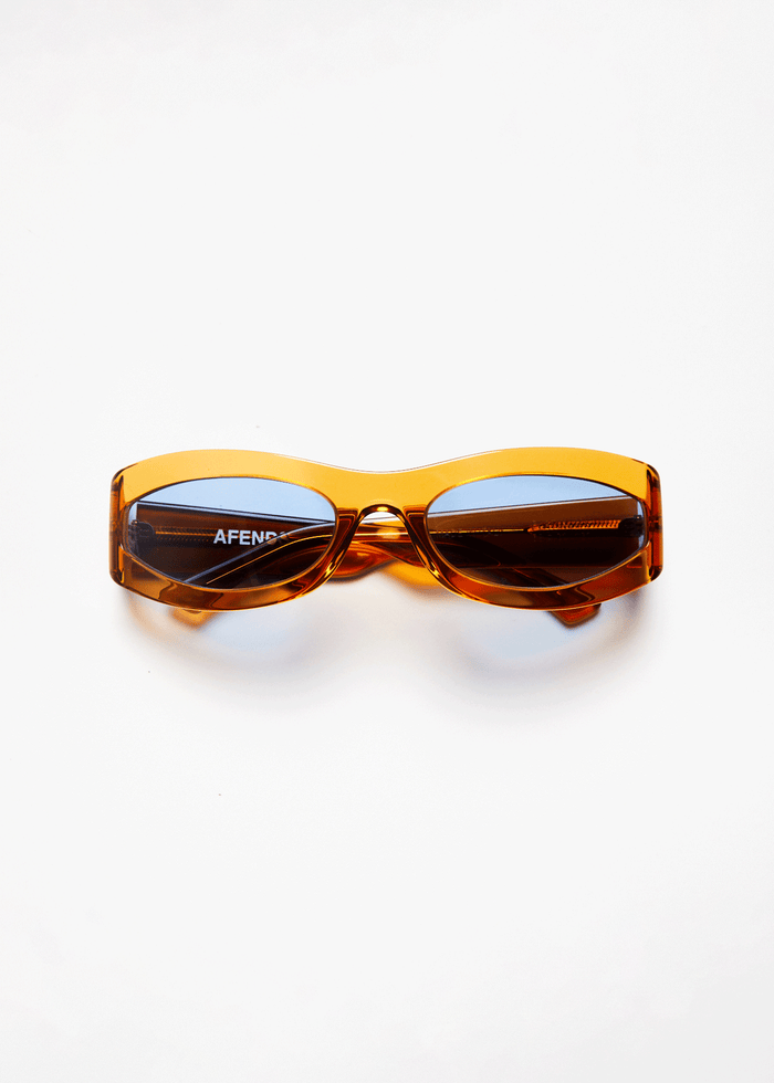 AFENDS Unisex Platinum J - Sunglasses - Clear Orange 