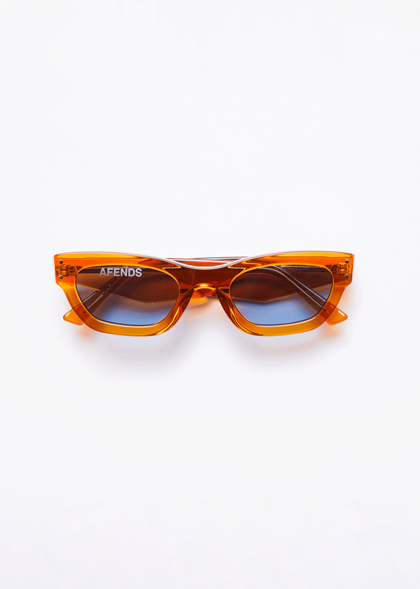 AFENDS Unisex Clementine - Sunglasses - Clear Orange 