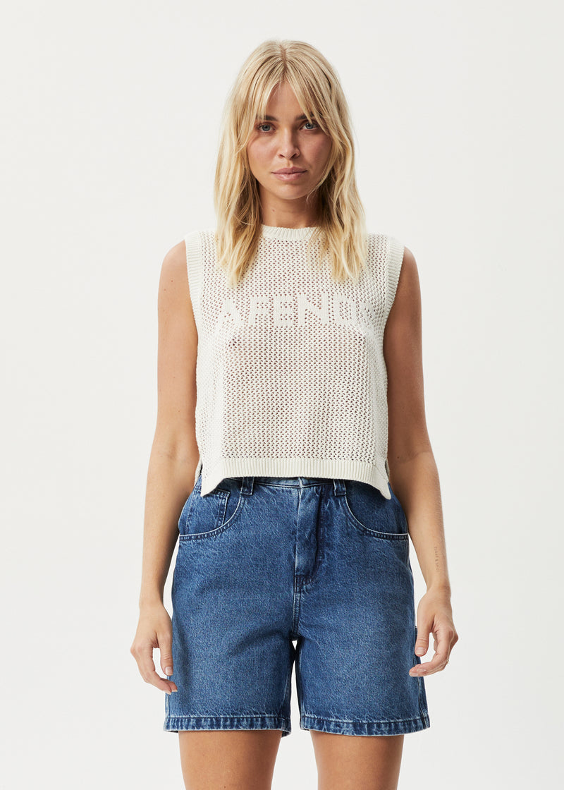 Afends Womens Ryder -  Knit Tank - White