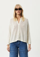 Afends Womens Ryder -  Knit Shirt - White - Afends womens ryder    knit shirt   white 