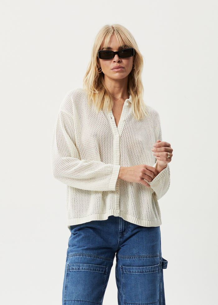 Afends Womens Ryder -  Knit Shirt - White 