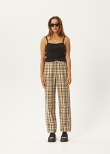 Afends Womens Check Out Shelby -  Pant - Moonbeam Check - Afends womens check out shelby    pant   moonbeam check 