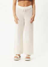 Afends Womens Ryder -  Knit Pants - White - Afends womens ryder    knit pants   white 