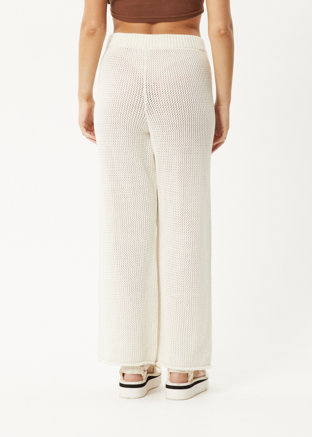 AFENDS Womens Ryder - Knit Pants - White 