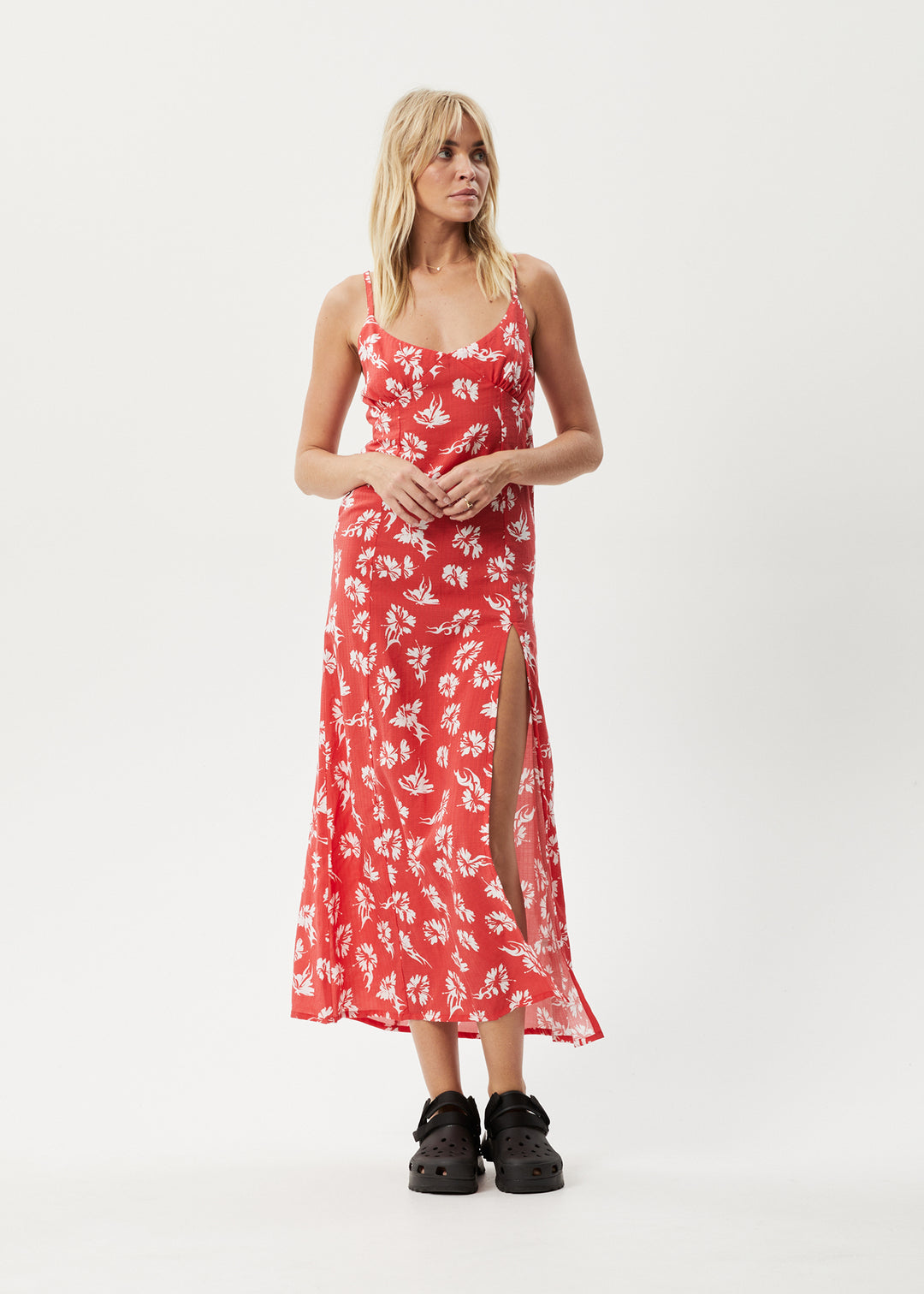 AFENDS Womens Hibiscus - Maxi Dress - Hibiscus 