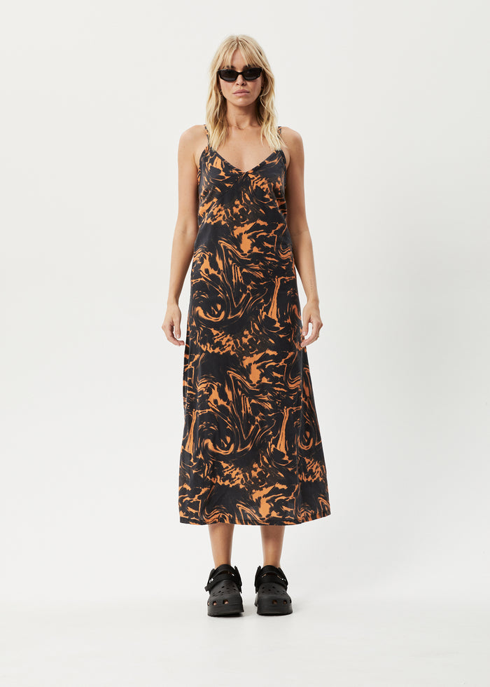 Afends Womens Marble -  Maxi Dress - Black 