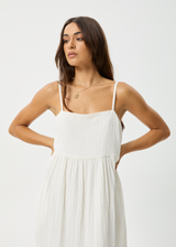 AFENDS Womens Calm - Seersucker Maxi Dress - White - Afends womens calm   seersucker maxi dress   white 