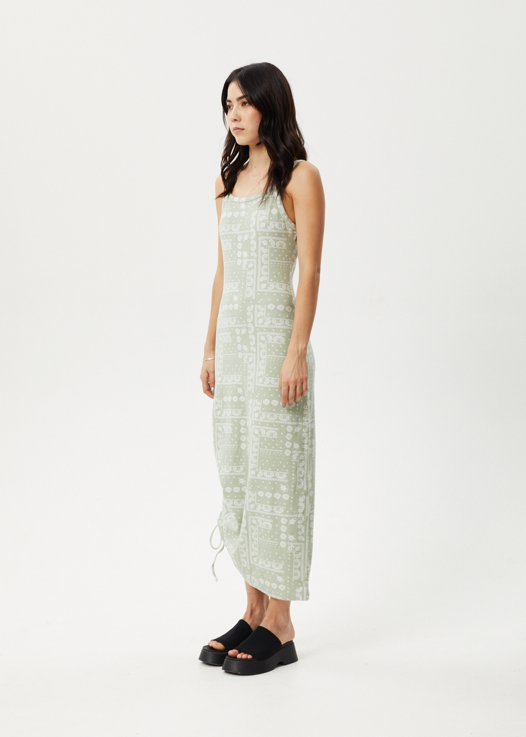 AFENDS Womens Paisley Muse - Maxi Dress - Eucalyptus 