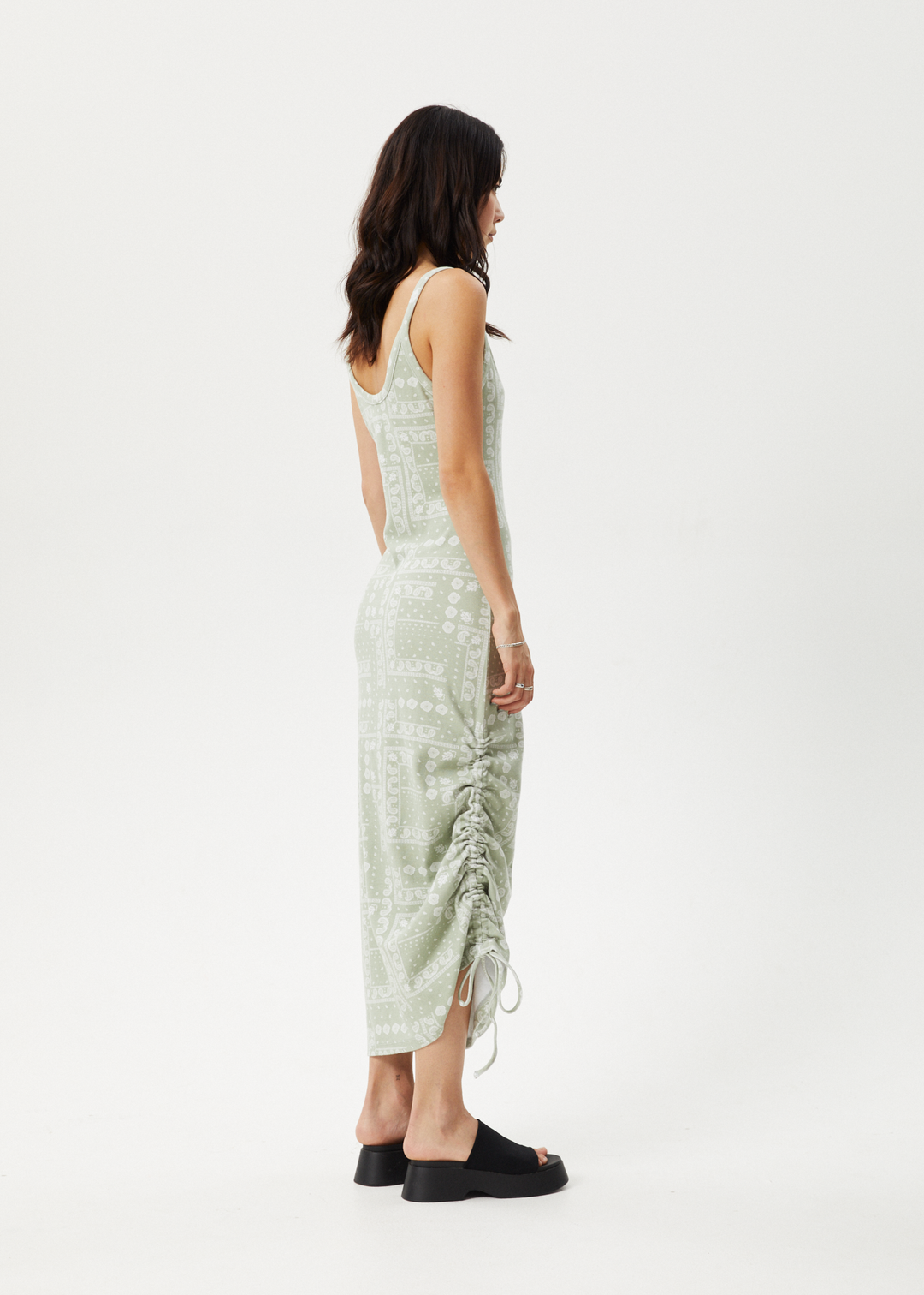 AFENDS Womens Paisley Muse - Maxi Dress - Eucalyptus 