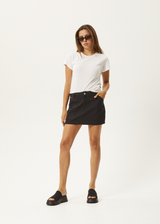 Afends Womens Lexi -  Cargo Mini Skirt - Washed Black - Afends womens lexi    cargo mini skirt   washed black 