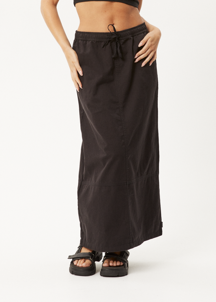 Afends Womens Fuji -  Maxi Skirt - Black 