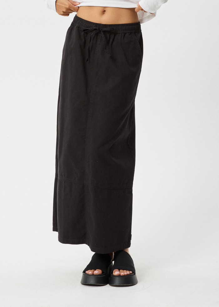 Afends Womens Fuji -  Maxi Skirt - Black 