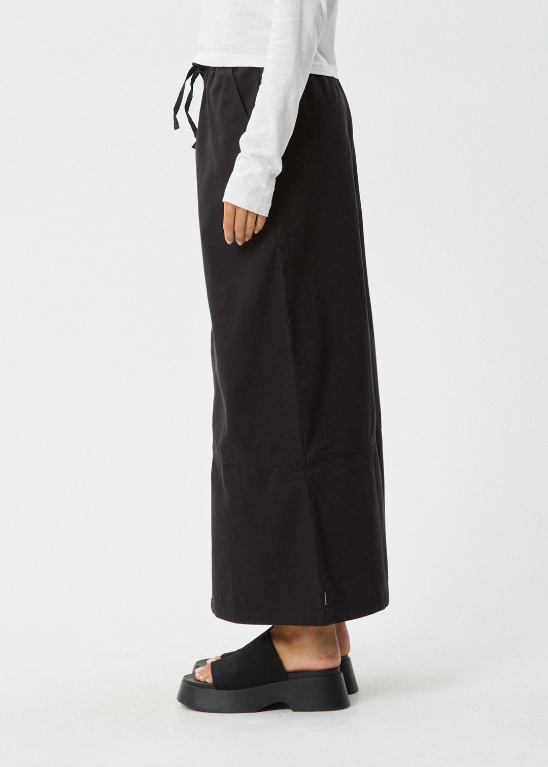 AFENDS Womens Fuji - Maxi Skirt - Black 