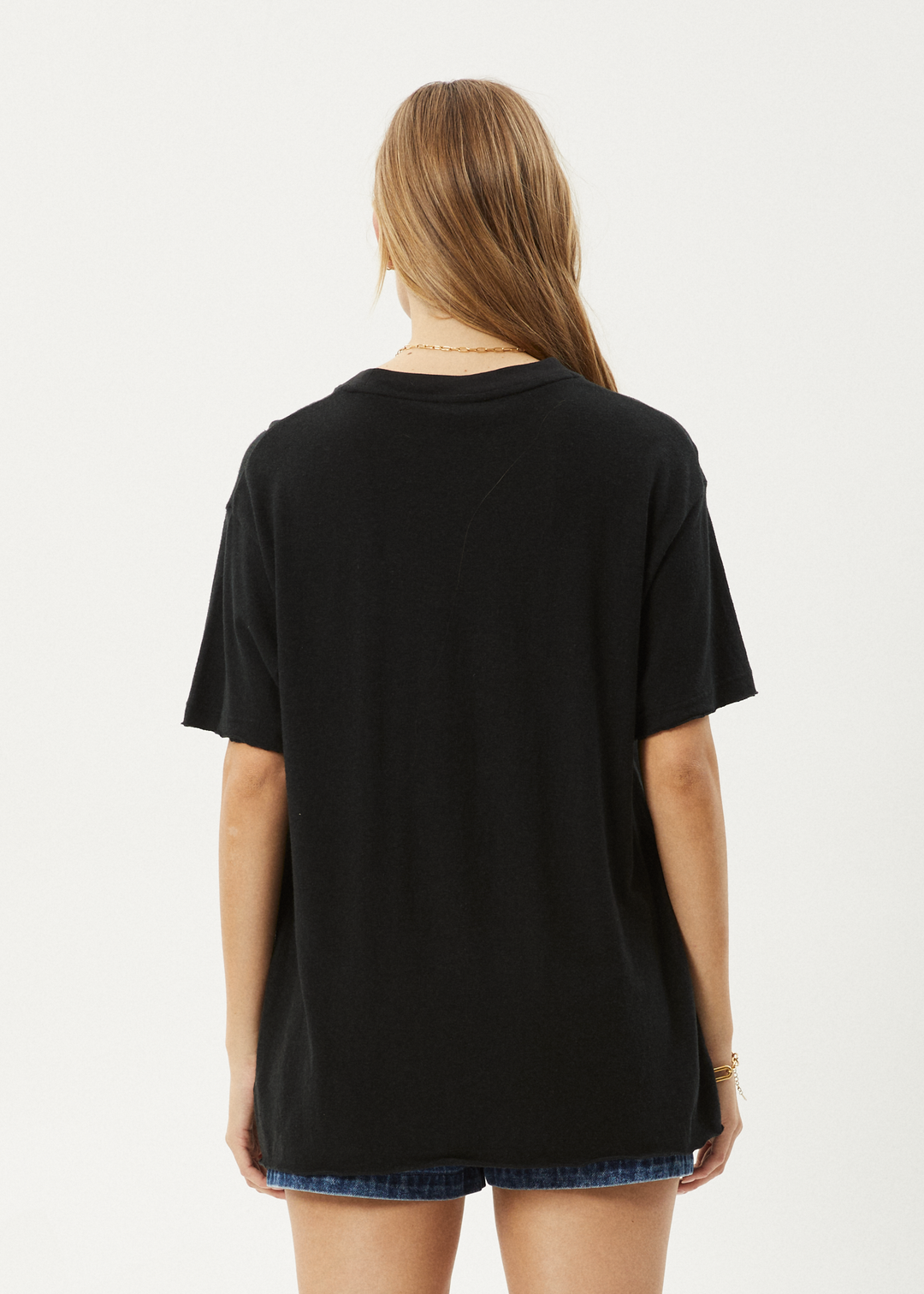 AFENDS Womens Slay - Oversized Tee - Black 